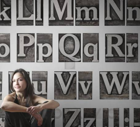 Обои Rebel Walls Typography - Letters And Numbers - R11061