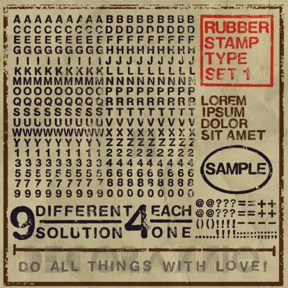Обои Rebel Walls Typography - Prints And Stamps - R12262
