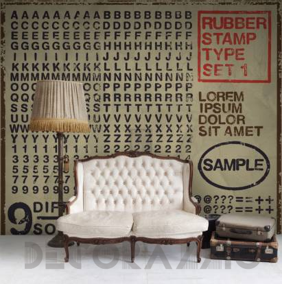 Обои Rebel Walls Typography - Prints And Stamps - R12262