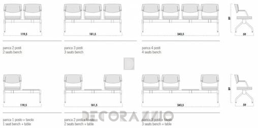 Скамейка Forsit by LAS Hello - hello-3-seats-bench
