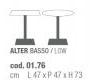 Кофейный, журнальный столик Bontempi Casa New Alis-Alter-Rico - 01.76