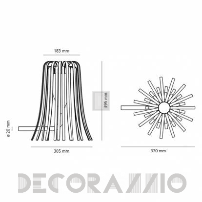 Светильник настенный накладной (Бра) Artemide Parrucca - parrucca