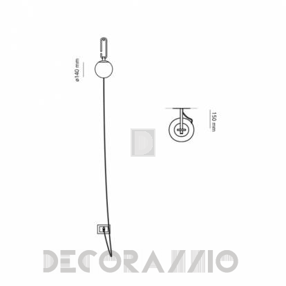 Светильник настенный подвесной (Бра) Artemide nh1217 - 1277010A