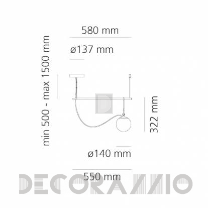 Светильник потолочный подвесной (Люстра) Artemide nh1217 - 1272010A