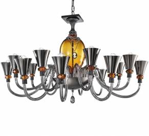 Светильник  потолочный подвесной (Люстра) Euroluce Audrey, audrey-L8+8-amber