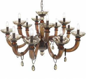 Светильник  потолочный подвесной (Люстра) Euroluce Dahlia, dahlia-L8+4-brown