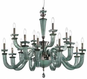 Светильник  потолочный подвесной (Люстра) Euroluce Desiderio, desiderio-L8+4+4-viridian