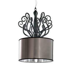 Светильник  потолочный подвесной (Люстра) Euroluce Yncanto, yncanto-S-curl-shade-fume