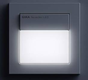 Выключатель одинарный Gira E2, Gira_Sensotec_LED