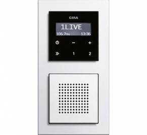 Выключатель одинарный Gira E2, Gira_RDS_flush-mounted_radio_1