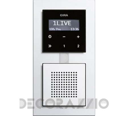 Выключатель одинарный Gira E2 - Gira_RDS_flush-mounted_radio_1