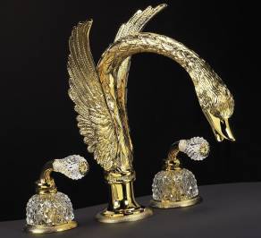 Смеситель для раковины Cristal et Bronze Cygne Aile Flamant, 25011-15