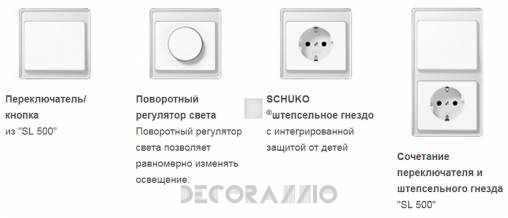 Выключатель одинарный Jung SL - SL_500_3_1