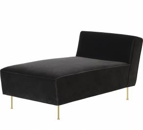 Шезлонг Gubi Modern Line Collection, ChaiseLongue_Brass_VellutoCotone130