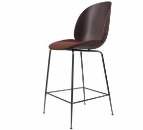 Стул барный Gubi Beetle Counter Chair, 65_BlackChrome_DarkPink_Steelcut