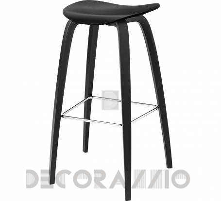 Стул барный Gubi 2D Bar Stool - 75_WoodBase_BlackStainedBeech
