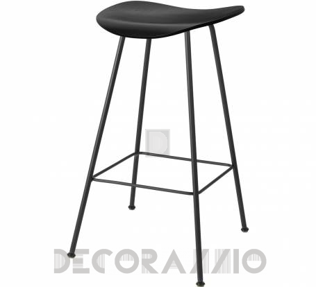 Стул барный Gubi 2D Counter Stool - Centerbase_Black_BlackStainedBirch