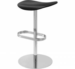 Стул барный Gubi 2D Counter Stool, Swivel_Chrome_BlackStainedBirch