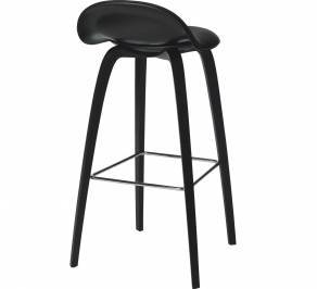Стул барный Gubi 3D Bar Stool, BarStool_75_Hirek_Black_Leather