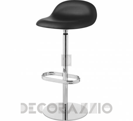 Стул барный Gubi 3D Bar Stool - Swivel_Chrome_Leather