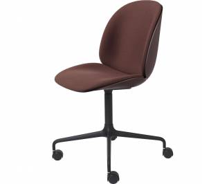 Кресло офисное Gubi Beetle Meeting Chair, 4StarCastors_Black_DarkPink
