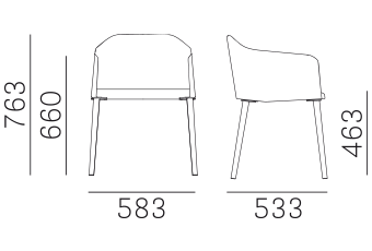 Кресло Pedrali Laja - Wood 884