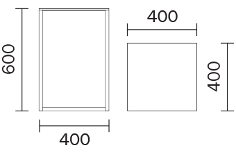 Приставной столик Pedrali Code - code_40X40X60_1
