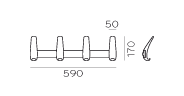Вешалка Pedrali Flag - 5150W4_AR