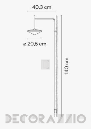 Светильник  настенный настенный (Бра) Vibia Tempo - 5767