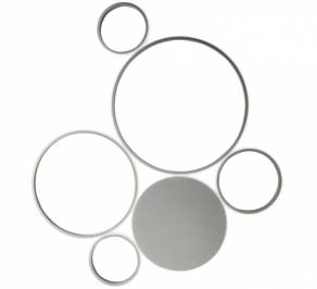 Светильник  настенный накладной (Бра) Ondaluce Pois, PL.POIS/SILVER-GR