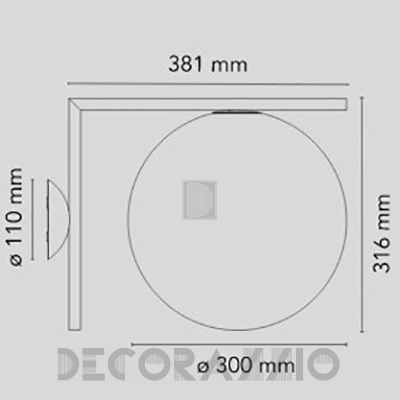 Светильник  потолочный/настенный накладной/настенный (Бра) Flos IC Lights - F3179030