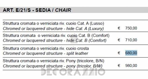 Стул Sigerico ART. E/21/S CHAIR