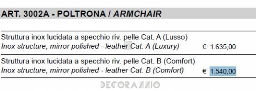 Кресло Sigerico ART. 3002A ARMCHAIR