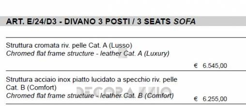 Трехместный диван Sigerico ART. E/24/D3 3 SEATS SOFA