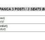 Трехместная скамейка Sigerico ART. E/225/P 3 SEATS BENCH