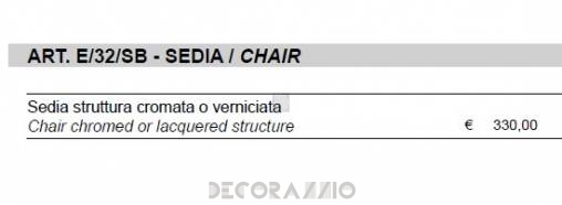 Стул Sigerico ART. E/32/SB CHAIR