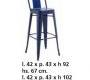 Высокий стул Sigerico ART. E/167/P HIGH STOOL WITH BACK