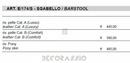 Барный стул Sigerico ART. E/174/S BARSTOOL