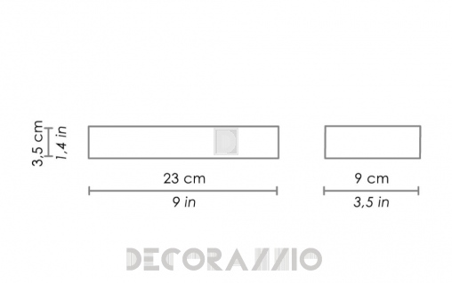Светильник  настенный настенный (Бра) Zafferano Stripe/Stripe magneto - LD0070B3