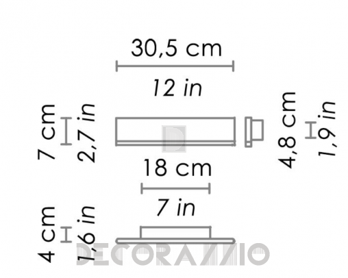 Светильник настенный настенный (Бра) Zafferano Riga - LD0104B3
