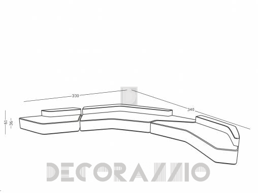 Диван модульный Papadatos LandSlide - LandSlide sofa