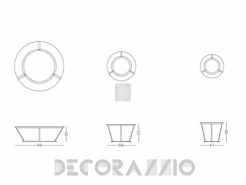 Кофейный, журнальный столик Papadatos Bend - Bend low table