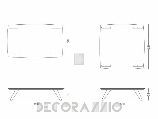 Кофейный, журнальный столик Papadatos Manhattan - Manhattan low table
