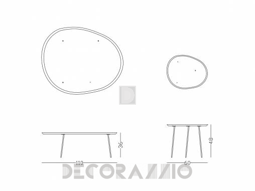 Кофейный, журнальный столик Papadatos Newton - Newton low table