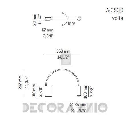 Светильник настенный настенный (Бра) Estiluz Volta - A-3530