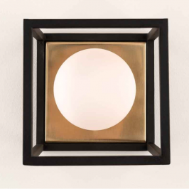 Светильник  настенный настенный (Бра) Hudson Valley Lighting Aira, H141501S-AGB/BK-CE