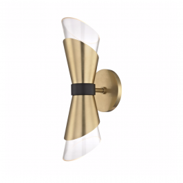 Светильник  настенный настенный (Бра) Hudson Valley Lighting Angie, H130102-AGB/BK-CE