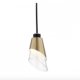 Светильник  потолочный подвесной (Светильник подвесной) Hudson Valley Lighting Angie, H130701-AGB/BK-CE