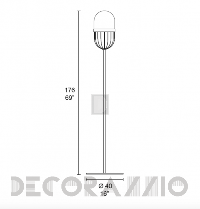 Светильник напольный (Торшер) MM Lampadari Pill - 7237/LT1