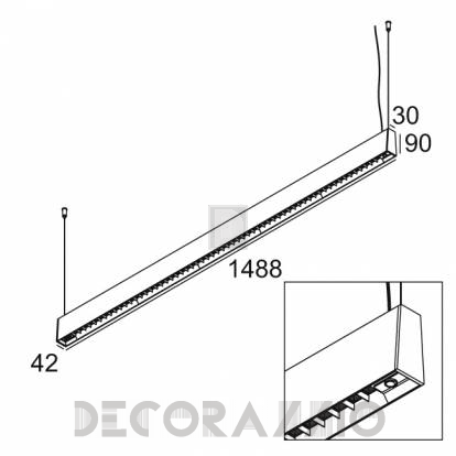 Светильник потолочный подвесной (Светильник подвесной) Delta Light Conform - 26514 7320 W-B